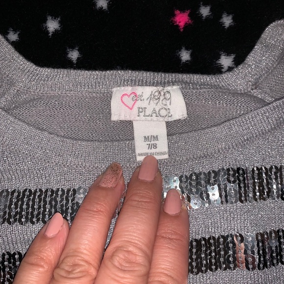 Girls Silver Embellished Dress - Picture 2 of 2